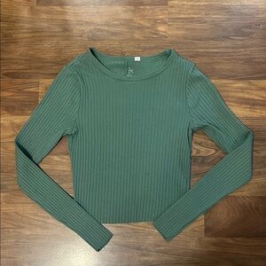 Pacsun Ribbed Long Sleeve crop Top